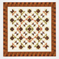 Autumn Vibes quilt made with Interwoven Olive by Jason Yenter for In The Beginning Fabrics – radiating pinwheel medallion HST blocks in warm olive, cream, rust and dusty rose with olive geometric crosshatch border, Autumn Vibes Quilt Pattern by Sew On The Go