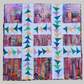 Flying Through the City 42" x 42" Handmade Wall Hanging / Table Topper / Lap Quilt