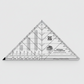 Creative Grids Half Square 4-in-1 Triangle Ruler CGRBH1 – non-slip acrylic quilting ruler for cutting half square triangles in 4 ways