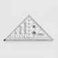 Creative Grids Half Square 4-in-1 Triangle Ruler CGRBH1 – clear acrylic with measurement markings for half square triangles, made in USA