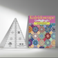 Creative Grids Kaleidoscope and Dresden Plate ruler shown with Kaleidoscope quilt block pattern book