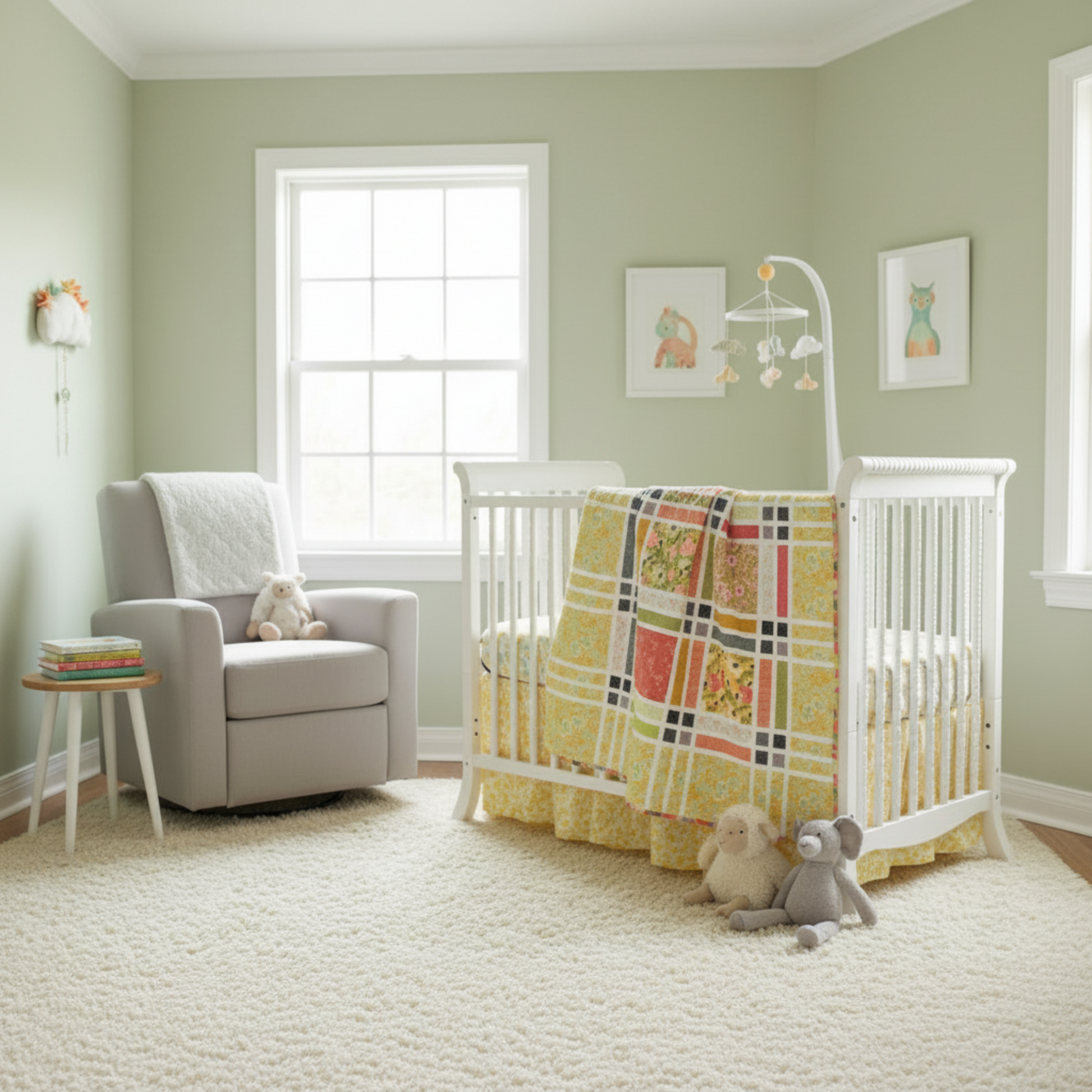 Fringe Quilt in Baby Bedroom