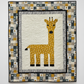 Interwoven Taupe Fabric by Jason Yenter for In The Beginning Fabrics — shown as the featured fabric in the Aiden Quilt Pattern, a pieced giraffe quilt with patchwork border, framed center panel, and black accent borders. Quilts shown for inspiration feature the Aiden Quilt Pattern — available at IraRobi Quilts.