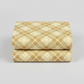 Golden Era Floral Plaid Tan by Paula Barnes for Marcus Fabrics — warm tan-gold quilting cotton with diagonal lattice grid and cream floral wreath motifs, 100% cotton 43–44" wide — shop at IraRobi Quilts