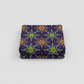 What If Radio Star Purple/Multi by Paula Nadelstern for Benartex, kaleidoscopic starburst in deep purple, sky blue, chartreuse and magenta, 100% cotton