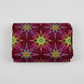 What If Radio Star Red/Multi quilting fabric folded to show full kaleidoscopic starburst print — Paula Nadelstern for Benartex, 100% cotton, 43–44" wide