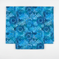 I Dream In Color Sunflower Blue quilting cotton fabric folded to show allover tonal shadow floral – silhouetted sunflowers, daisy clusters, berry sprigs, and leaves in vibrant cobalt, cerulean, teal, and deep navy watercolor wash by Jason Yenter for In The Beginning Fabrics, 100% cotton, 3 yard cut