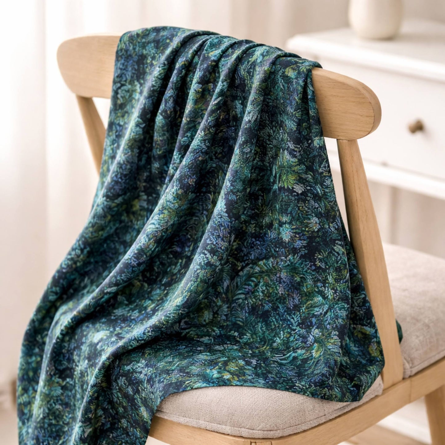 Halcyon II by Jason Yenter for In The Beginning Fabrics, Blue Ferns – 3 Yard Cut