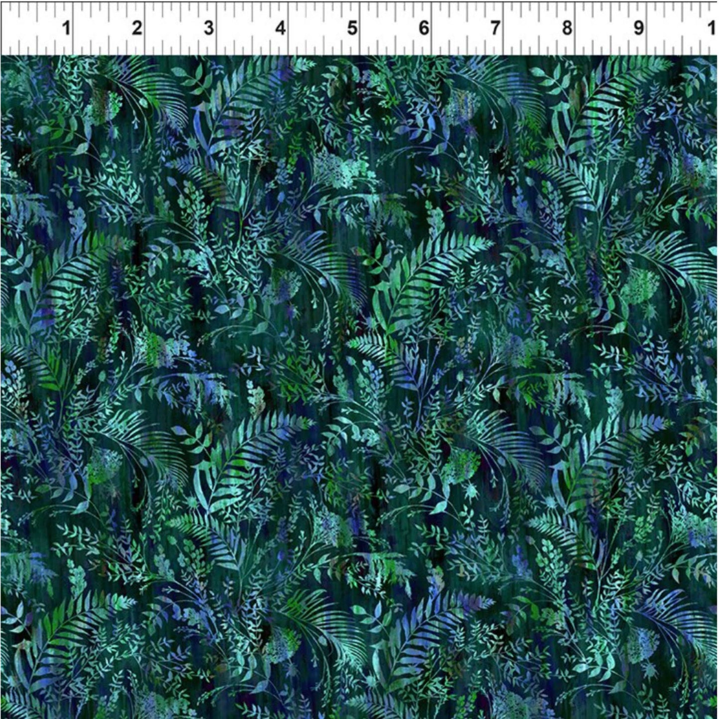 Halcyon II by Jason Yenter for In The Beginning Fabrics, Blue Ferns – 3 Yard Cut
