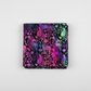 Impressions Jewel Jungle quilting cotton fabric folded to show allover animal silhouettes and botanical foliage – jewel-toned cats, dogs, and horses in hot pink, purple, teal, and lime green on deep black ground by Jason Yenter for In The Beginning Fabrics, 100% cotton, 3 yard cut