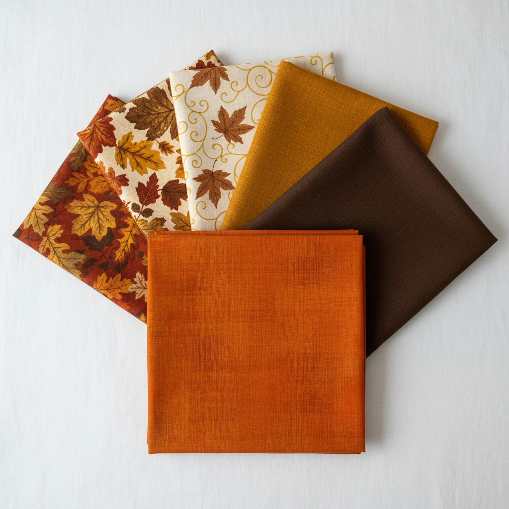 Interwoven Pumpkin coordination fan
