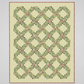 The Fox Homestead Slate Blue Green Tossed Cubes Fabric by Stacy West for Henry Glass — vertical view of the Kelley Quilt Pattern by Edyta Sitar of Laundry Basket Quilts, interlocking chain half-square triangle design in graduated slate blue-green and olive tones on a cream background with tossed cubes border. Quilts shown for inspiration feature the Kelley Quilt Pattern by Edyta Sitar of Laundry Basket Quilts — available at IraRobi Quilts.