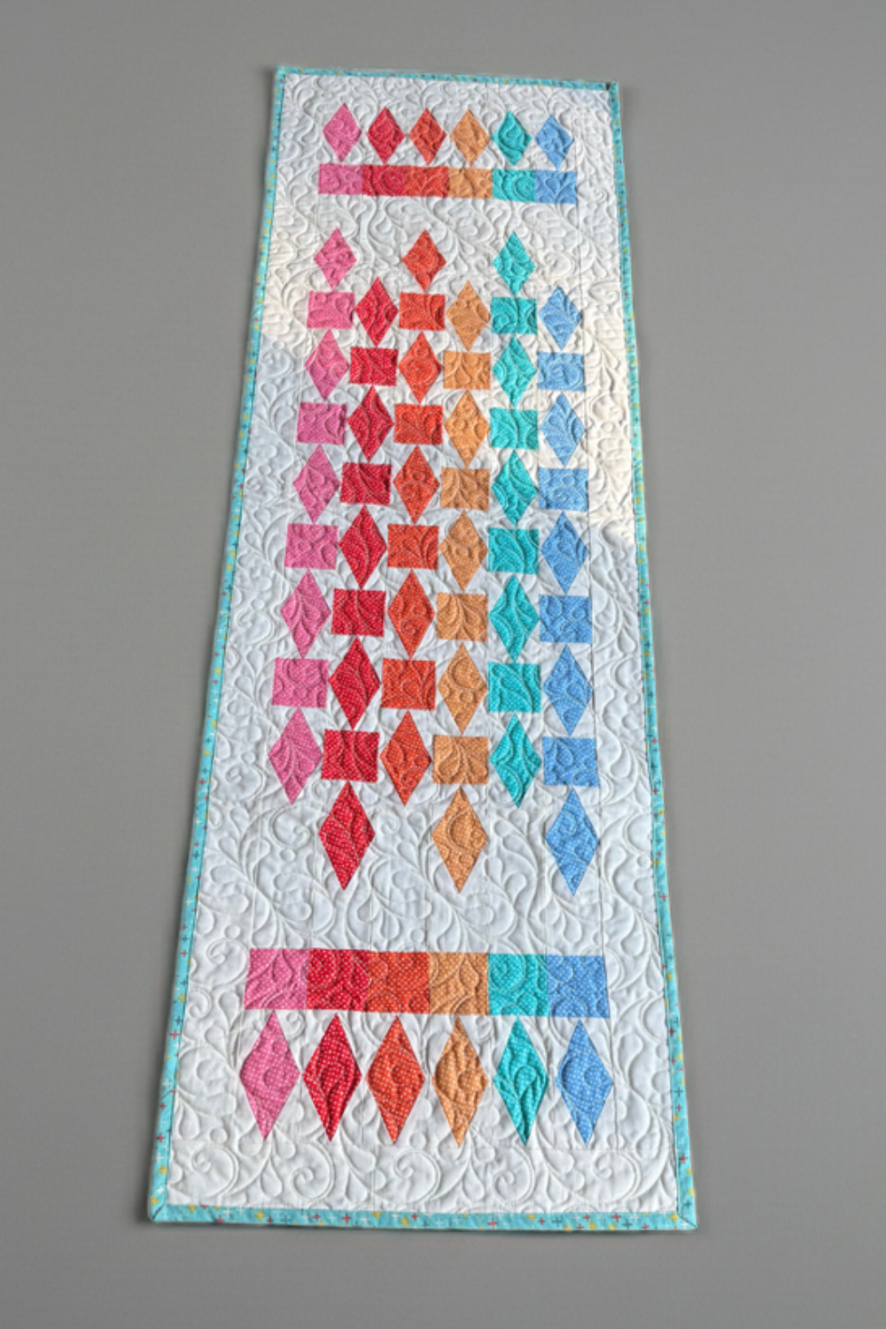 Refraction 16" x 51" Handmade Quilted Table Runner