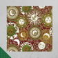 Winter Solstice II Multi Celestial Metallic quilting cotton by Jason Yenter for In The Beginning Fabrics — fabric flat lay showing dense jewel-toned celestial print with sun medallions, crescent moons, mandala rings, and snowflakes in deep crimson, forest green, gold metallic, and cream, 100% cotton with metallic accents, 43–44" wide. Quilt blocks shown for inspiration. Coordinating fabrics and quilt patterns are available at IraRobi Quilts.