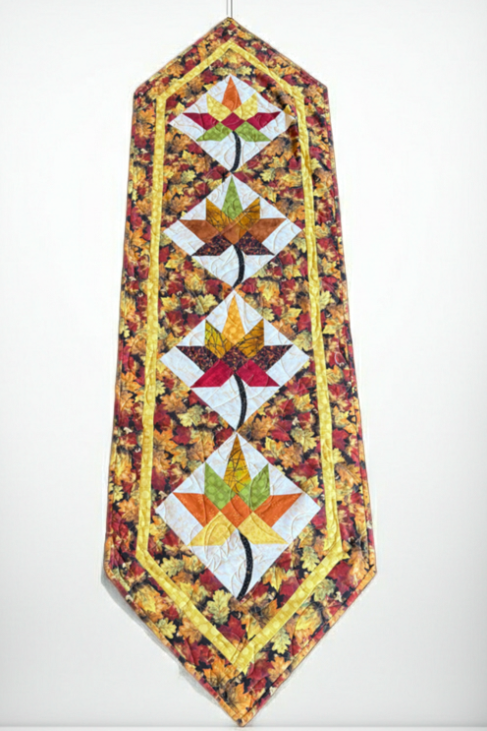 Vermont Foliage 16" x 54" Handmade Quilted Table Runner