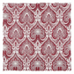 Nature's Winter Red Snowflake Ogee quilting cotton by Jason Yenter for In The Beginning Fabrics — close-up flat lay showing bold white ogee lattice with intricate white snowflake medallions, swirling paisley scrolls, floral sprigs, and fine dotwork on a richly mottled crimson and deep burgundy watercolor ground. 100% cotton, 43–44" wide.