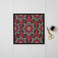 Fussy-cut medallion quilt center block featuring Needle Stars Byzantium Red/Multi by Paula Nadelstern for Benartex, with the kaleidoscopic star centered and framed by solid black and magenta borders. Quilt blocks shown for inspiration. Coordinating fabrics and quilt patterns are available at IraRobi Quilts.