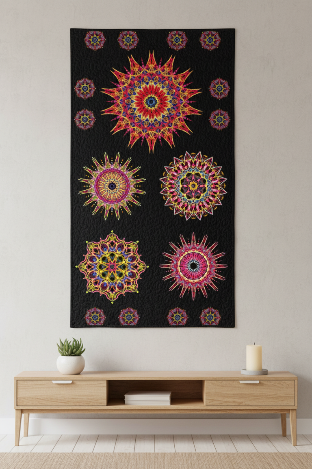 Needle Stars Wall Hanging