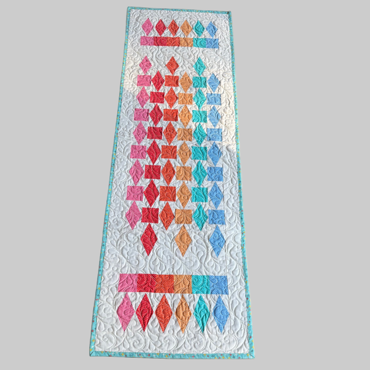 Refraction 16" x 51" Handmade Quilted Table Runner