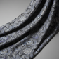 What If Prima Donna Grey/Blue baroque damask quilting fabric draped elegantly, Paula Nadelstern for Benartex, sophisticated medallion print