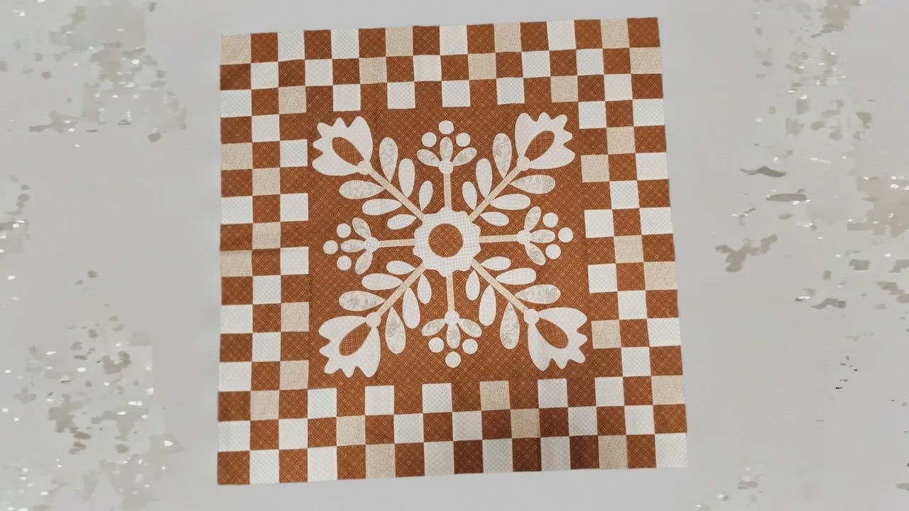 Butter Berry Blossoms 31" x 31" Handmade Decorative Quilted Table Topper / Wall Decor