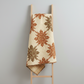 Traditional Ohio Star quilt made with Front Porch coordinating fabrics by Dolores Smith for Marcus Fabrics — rust-amber Swing leaf print, taupe Railings stripe, and olive-gold Railings stripe with cream background, 100% cotton