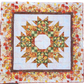 Autumn Celebration Wreath 59.5" x 59.5" Handmade Lap / Wall Hanging Quilt