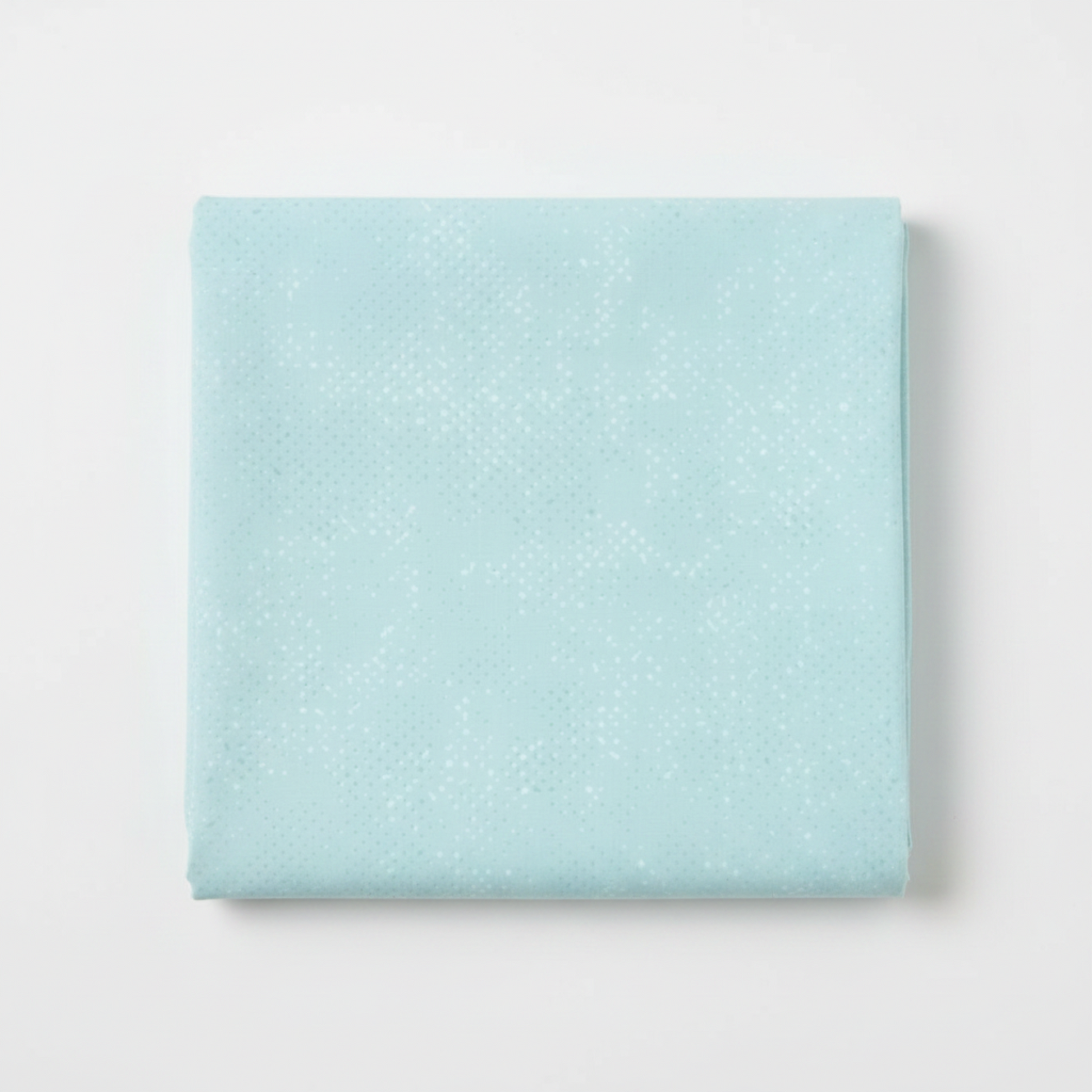 Spotted Mist quilting cotton fabric by Zen Chic for Moda Fabrics showing soft pale icy aqua-blue ground with subtle tonal speckled texture – a delicate near-solid blender, 100% cotton, 43–44" wide
