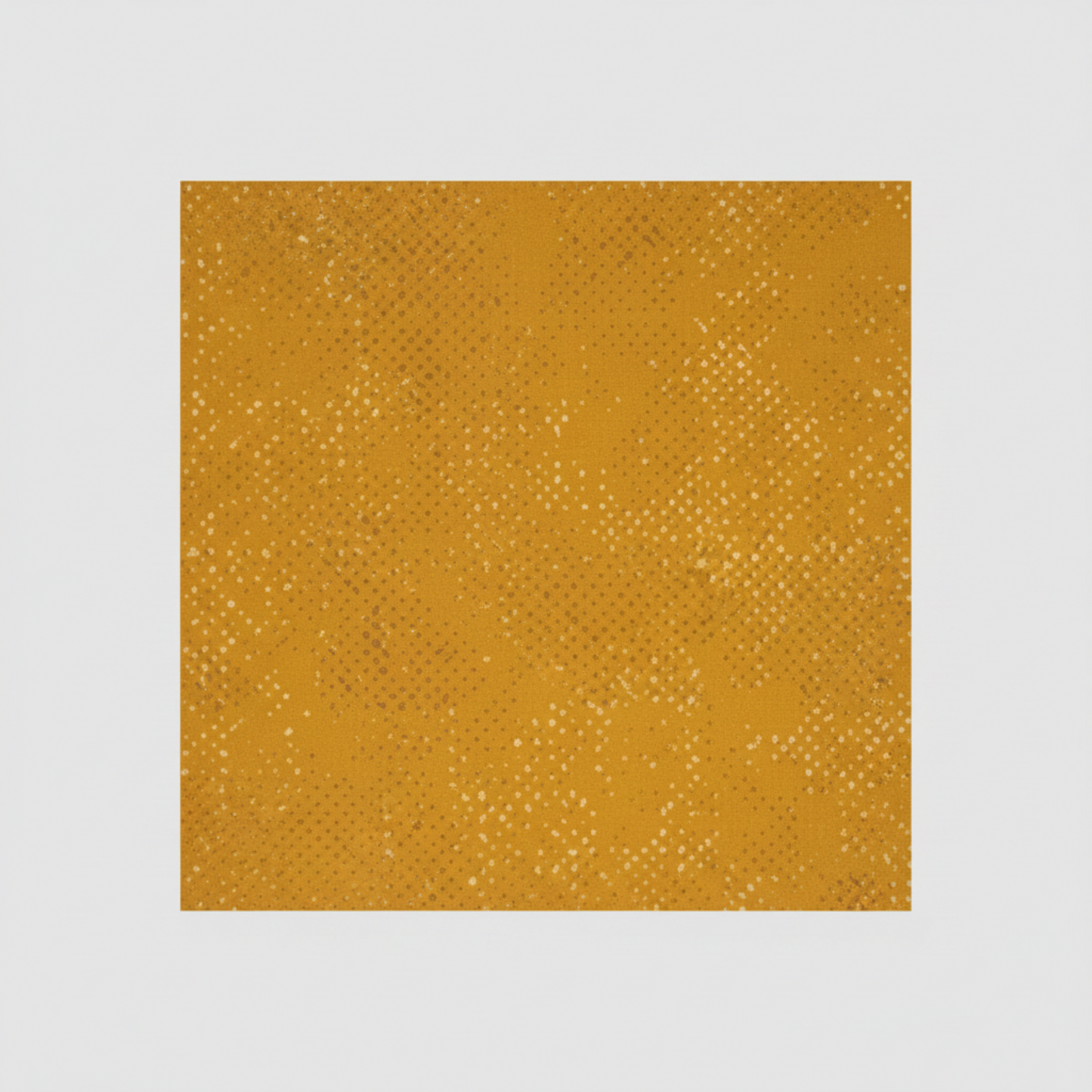 Spotted Sunny golden amber-yellow quilting cotton fabric by Zen Chic for Moda Fabrics – tonal scattered dot texture blender, 44–45" wide, 100% cotton