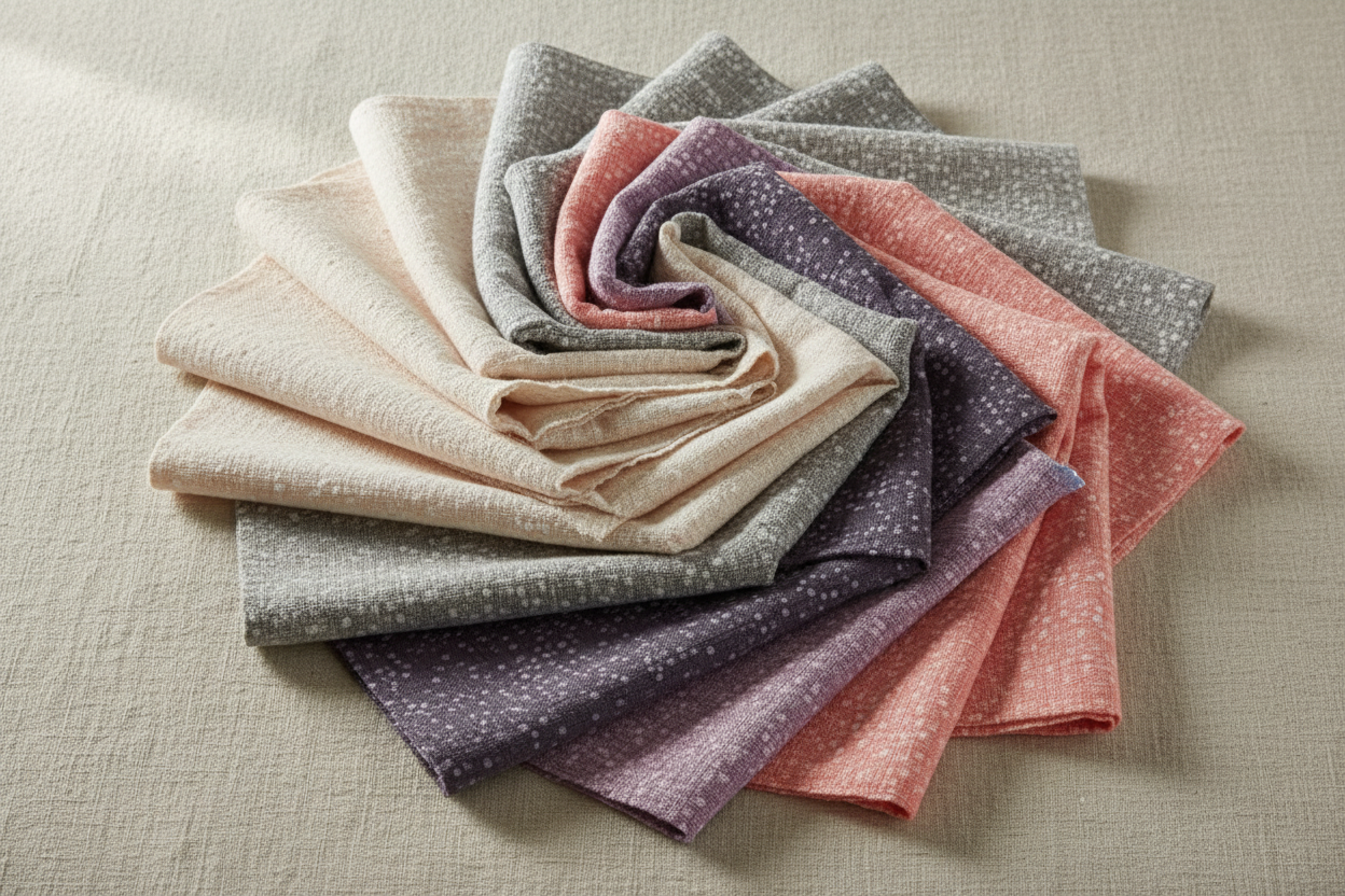 Thatched Blender Fabrics Flat Lay