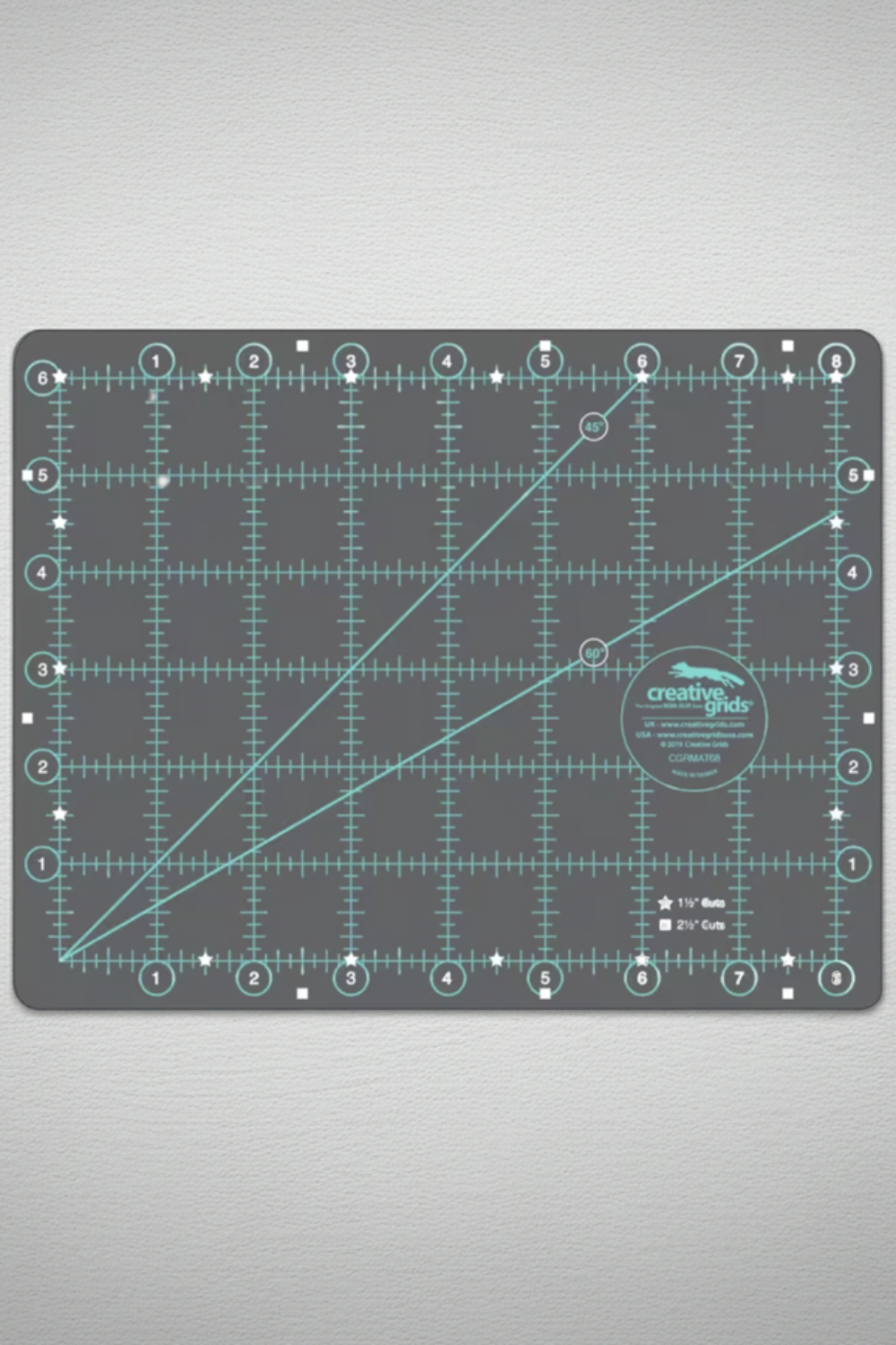 Creative Grids Self-Healing Double-Sided Rotary Cutting Mat – 6in x 8in