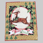 Reindeer Merry Christmas 40" x 51" Handmade Throw Quilt
