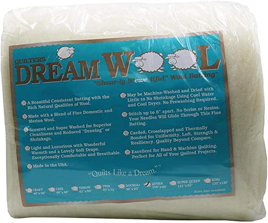 Quilters Dream Wool Batting - Queen size