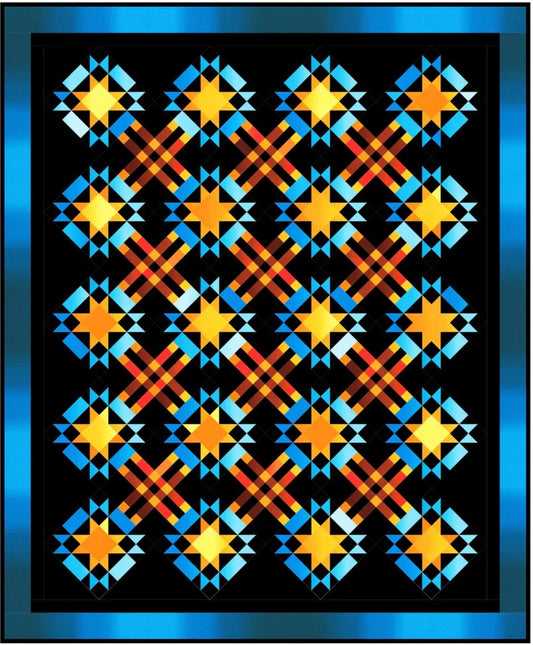 Plaid Twilight – quilt pattern – colorful textile design
