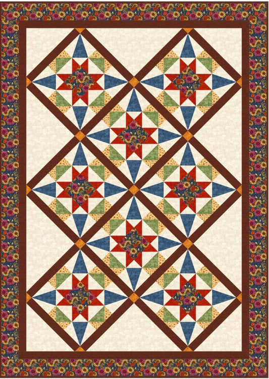 Rusty Glow – quilt pattern – colorful textile design