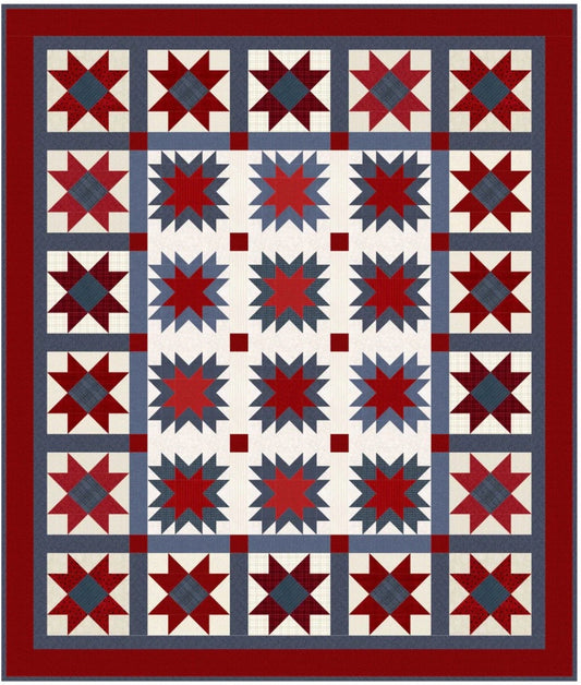 Pick A Star – quilt pattern – colorful textile design